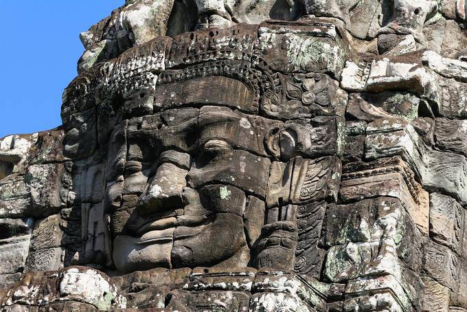 Imagem Bodhisattva Avalokiteshvara Bayon Angkor Thom, Angkor, Camboja