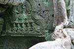 Detalhe budista, Ta Prohm, Camboja.