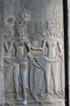 Apsaras de torque em baixo relevo, Angkor Wat, Camboja.
