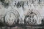 Medalhões oração na parede, Angkor Wat, Camboja.
