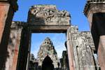 Porta frontão Bayon, Angkor Thom, Camboja.