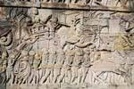 Khmer exército em marcha Bayon Angkor Thom, Camboja.