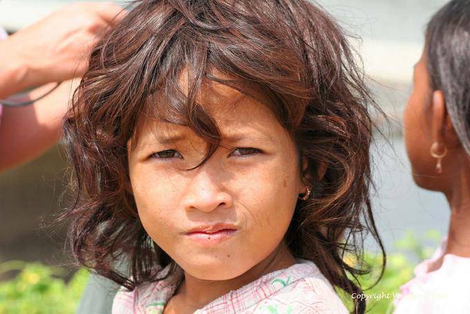 Retrato de uma pequena cambojano, Chlong - Camboja