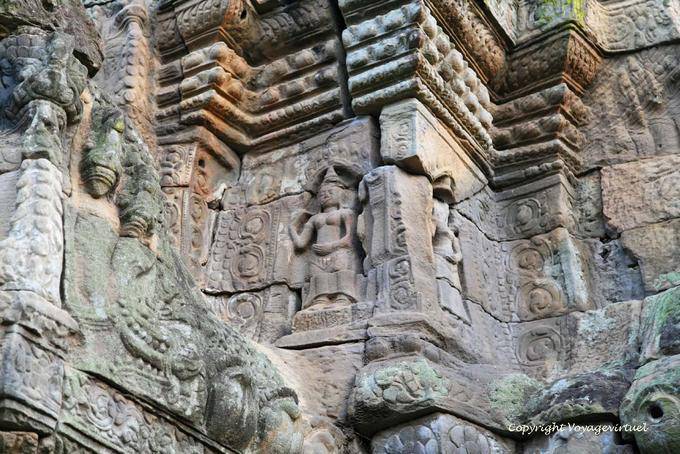 Antiga decoração budista Wat Nokor, Kampong Cham - Camboja