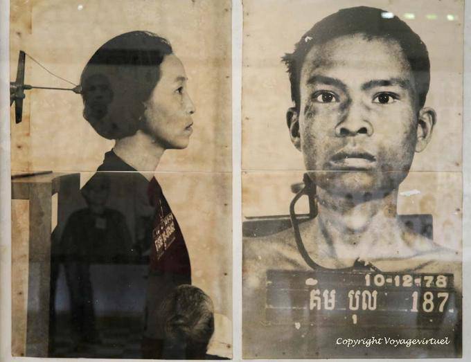 Os torturadores cuidadosamente fotografaram os prisioneiros na chegada, Tuol Sleng, Phnom Penh - Camboja