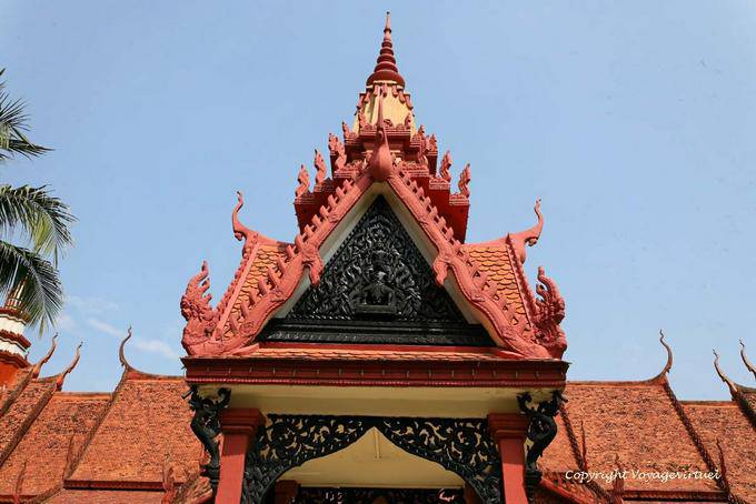 Ornamentação trabalho de artistas cambojanos, Museu Nacional, Phnom Penh - Camboja