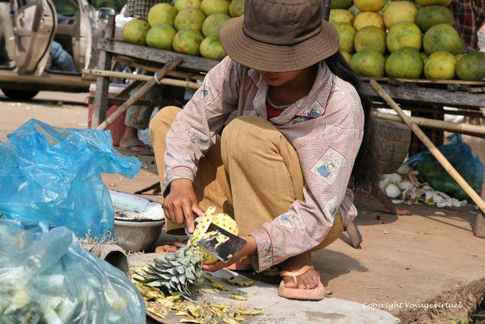 Peeling mercado abacaxi Skun - Camboja