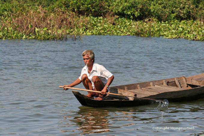 Emagrecimento cor do cabelo para este landlubber, Tonle Sap - Camboja