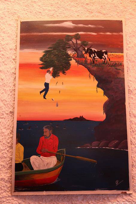São Vicente, Calhau, pintura moral de restaurante - Cabo Verde