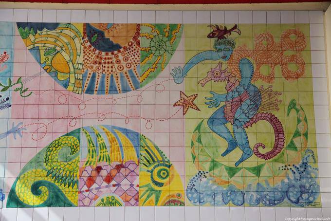 Azulejos artísticos, São Vicente, Mercado de Peixe Mindelo - Cabo Verde