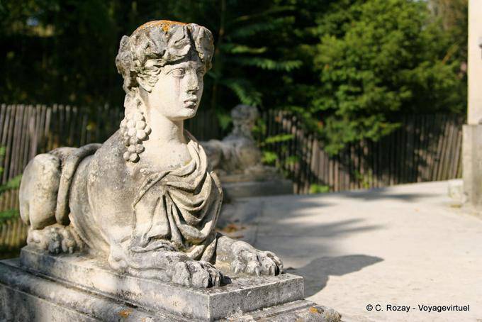 Sphynx clássico vintage, Hameau de la Reine, Palácio de Versalhes
