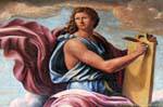 Fragmento da pintura Rei David que joga a harpa Domenichino, Palácio de Versalhes