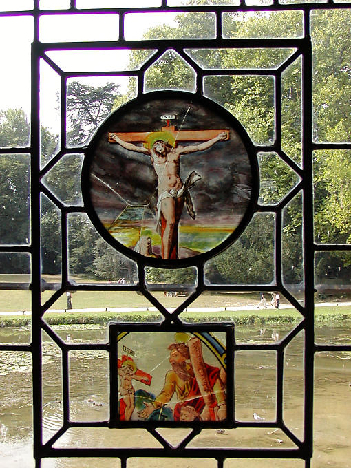 Vitral de um salão, Château d'Azay-le-Rideau, França.