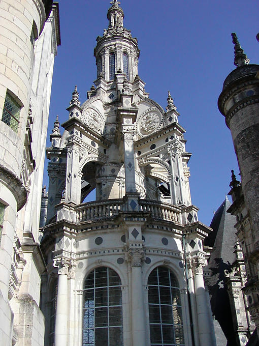 Top do terraço, Chambord, França.