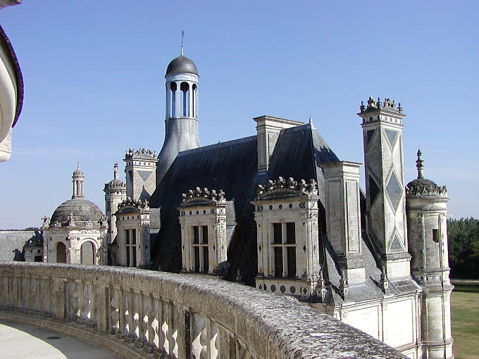 No terraço italiano, Chambord, França.