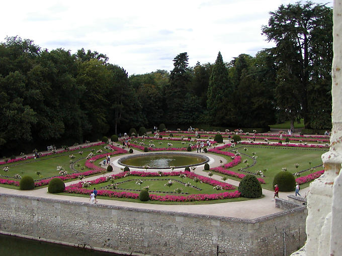 Jardim de Diane de Poitiers, Château de Chenonceau, França.