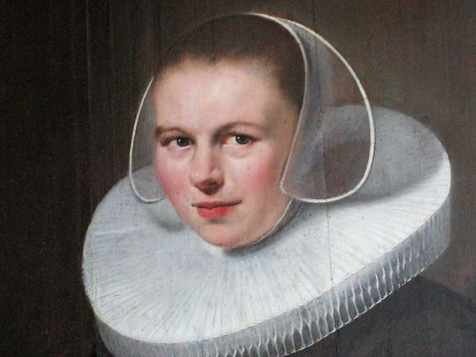 Retrato no 1º Salão de François, Chenonceau, França.