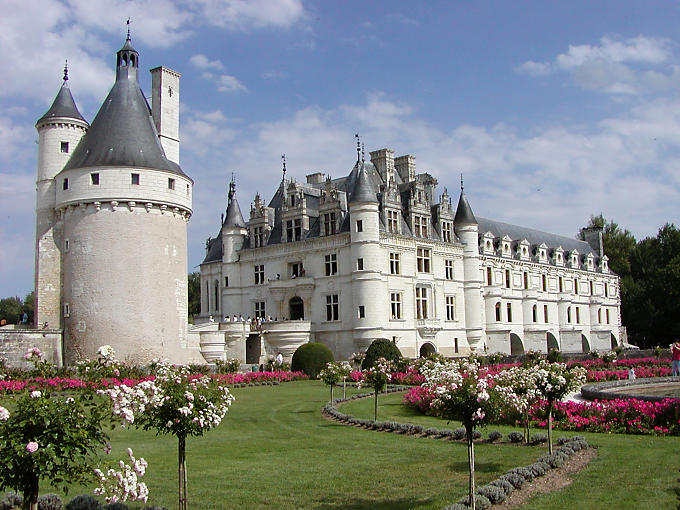 Jardim de Catarina de Medici, Château de Chenonceau, França.