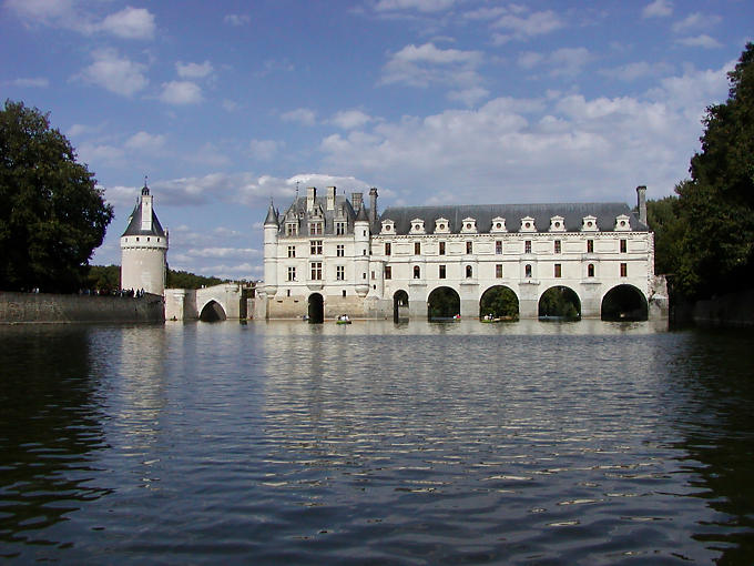 Panorama do Castelo de Chenonceau, França.