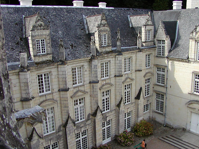 Pátio do Castelo de Ussé, França.