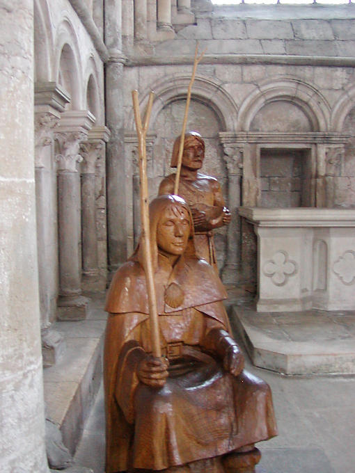 Madeira peregrinos Compostela, Vézelay, França.