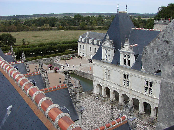 Vista a partir da dungeon, Château de Villandry, França.