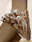 Caça ao Diabo, escultura, Vézelay, França.