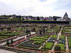 Village e horta Villandry, França.