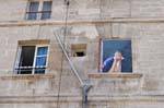 Avignon, Chaineau derrubado e sham, França.