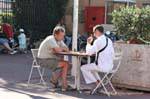Saint-Tropez, Playwrights jogando xadrez, França.