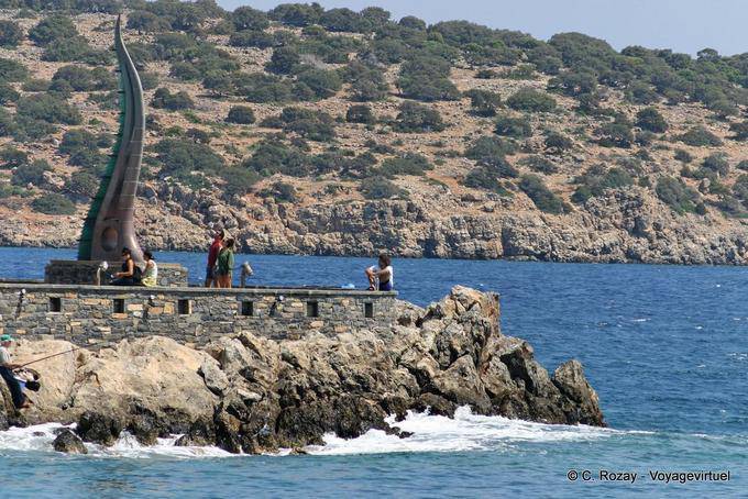 Art no cais, Agios Nikolaos - Creta, Grécia