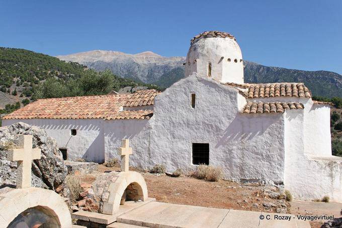 Cemitério e capela, Aradena - Creta, Grécia