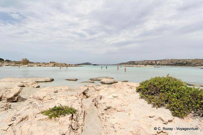 A península sob as nuvens, Elafonissi - Creta, Grécia