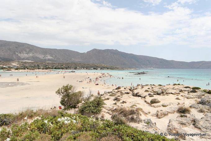 Panorama da península de Elafonissi - Creta, Grécia