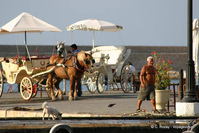 Carruagens em Chania - Creta, Grécia