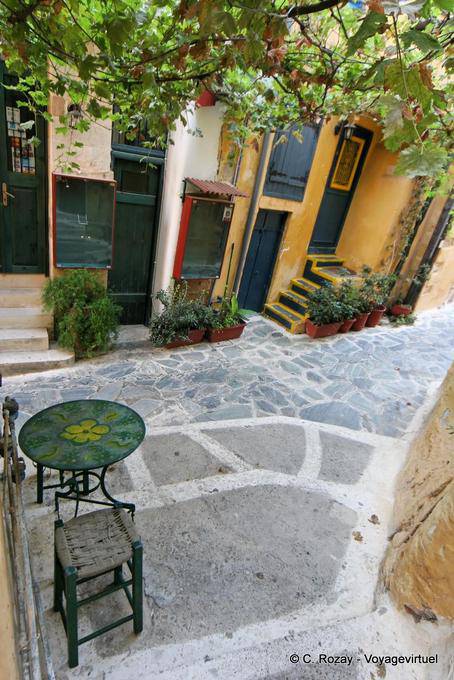 Pavimentação de ruas, Chania - Creta, Grécia