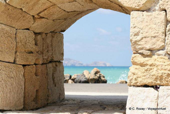 Espessura da parede Rocca al Mare, Heraklion - Creta, Grécia