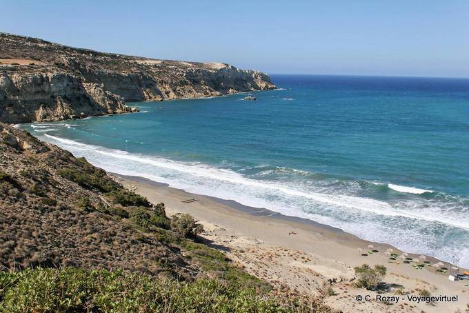 Kommos, Paralia Komos na Matala-Pitsidia estrada - Creta, Grécia