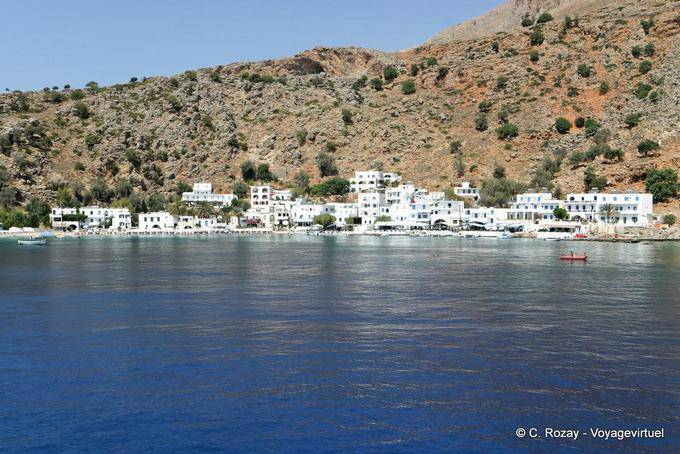 Panorama da vila de Loutro - Creta, Grécia