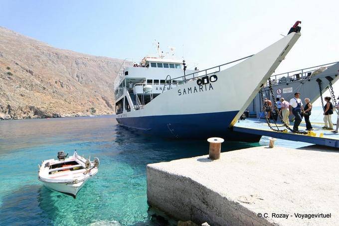 Samaria ferry port Loutro - Creta, Grécia