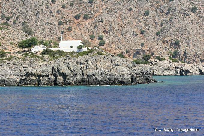 Capela na península de Loutro - Creta, Grécia