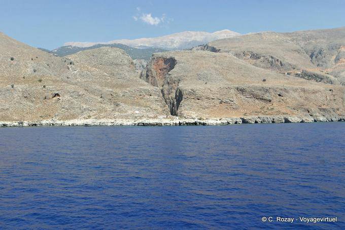 Desfiladeiros Led Aradena entre Loutro e Agia Roumeli - Creta, Grécia