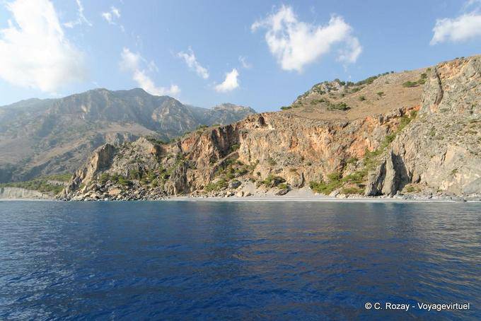 Praia oeste de Agia Roumeli - Creta, Grécia