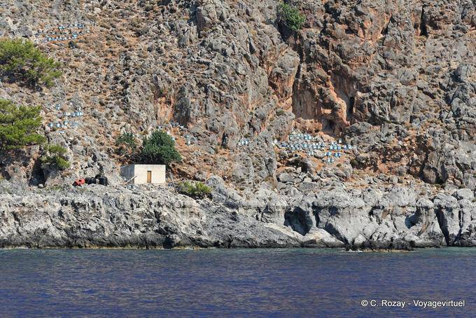 Hives número na costa entre Sougia e Paleochora - Creta, Grécia