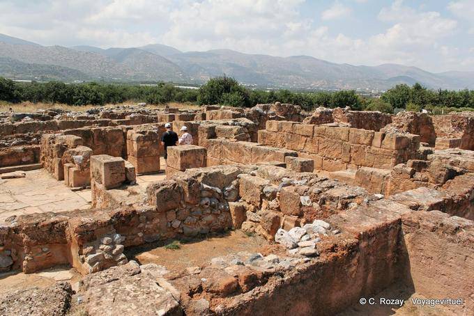 Ala oeste do palácio de Minoan de Malia - Creta, Grécia