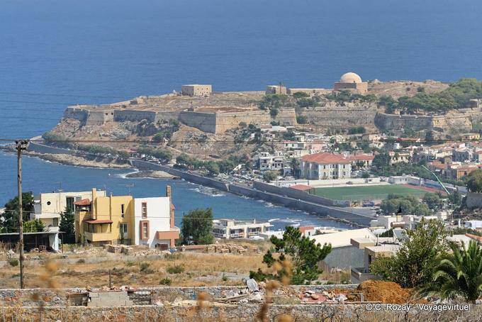 Rethymnon, a vista fortaleza veneziana (Frourio), construído entre 1574 e 1582 - Creta, Grécia