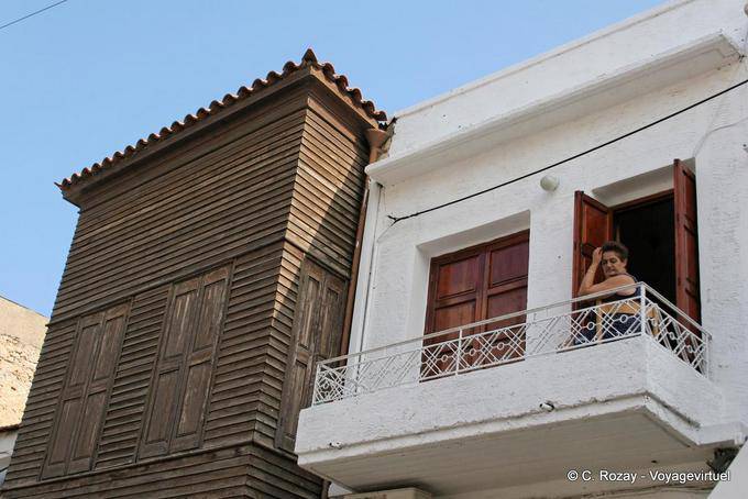 Rethymnon, varanda turco, varanda grego - Creta, Grécia
