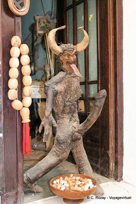 Rethymnon, representação de um Príapo diabólico com falo erecto - Creta, Grécia