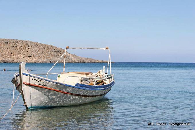 Zakros, barco, rock e do mar, não é o suficiente? - Creta, Grécia