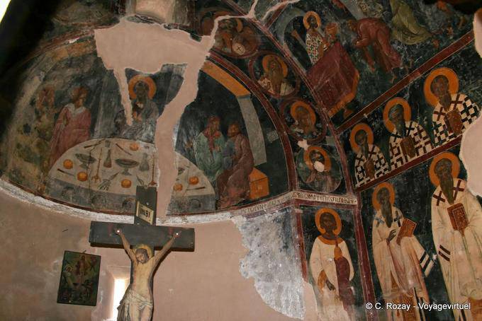 Zaros, afrescos da igreja de Moni Agiou Antoniou Vrontisiou - Creta, Grécia